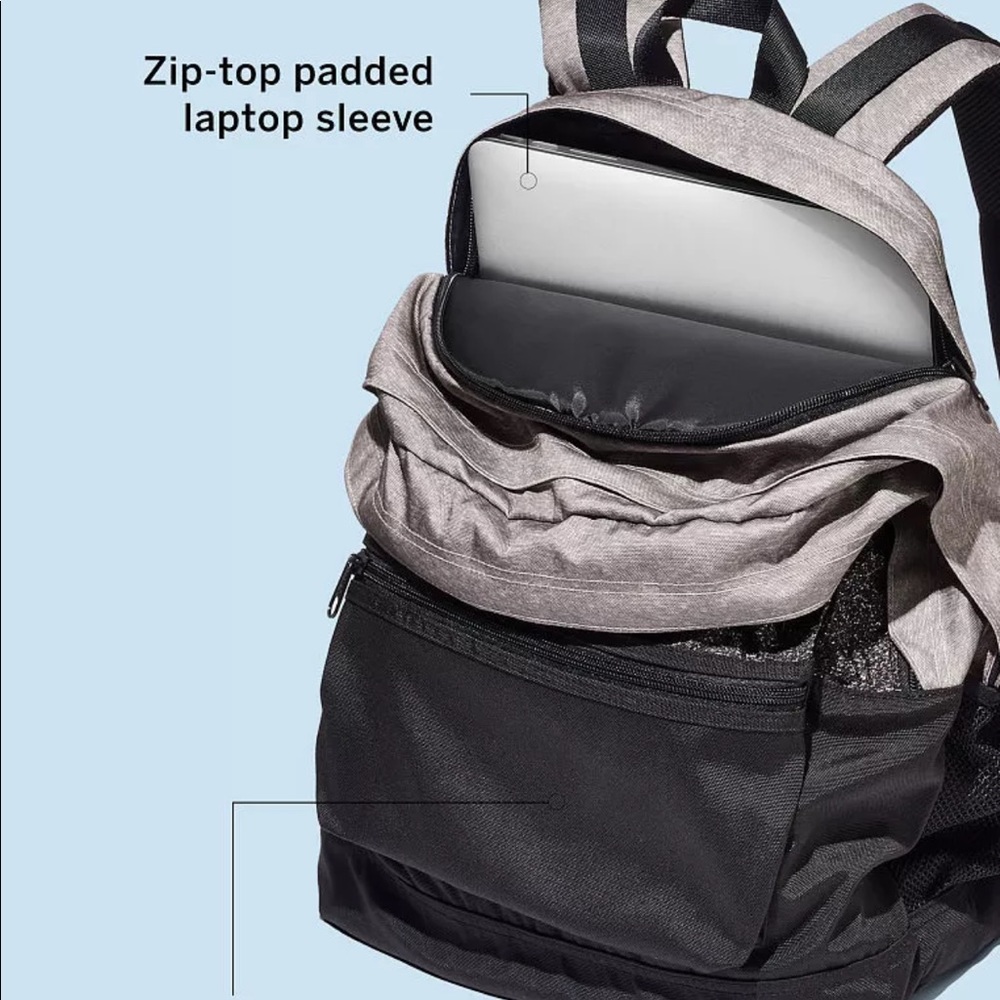 PINK Gold Logo Shine Campus Backpack NWT - Picture 2 of 4